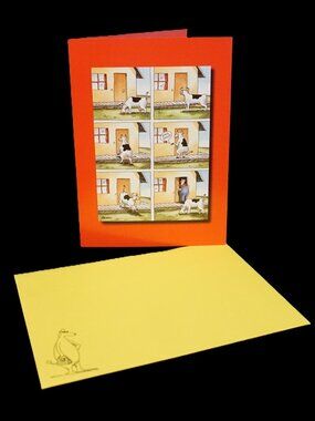 The Far Side Vintage Hallmark Greeting Card Cow Ding Dong Ditch Comic Strip